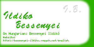 ildiko bessenyei business card