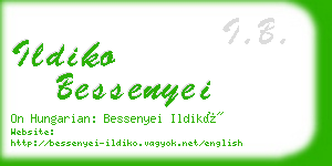 ildiko bessenyei business card